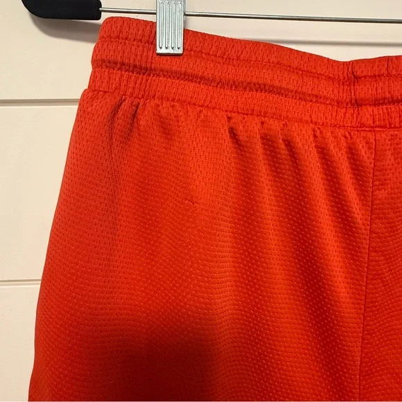 Kill Crew Red Athletic Mesh Shorts with Black Flame Print - Picture 7 of 7